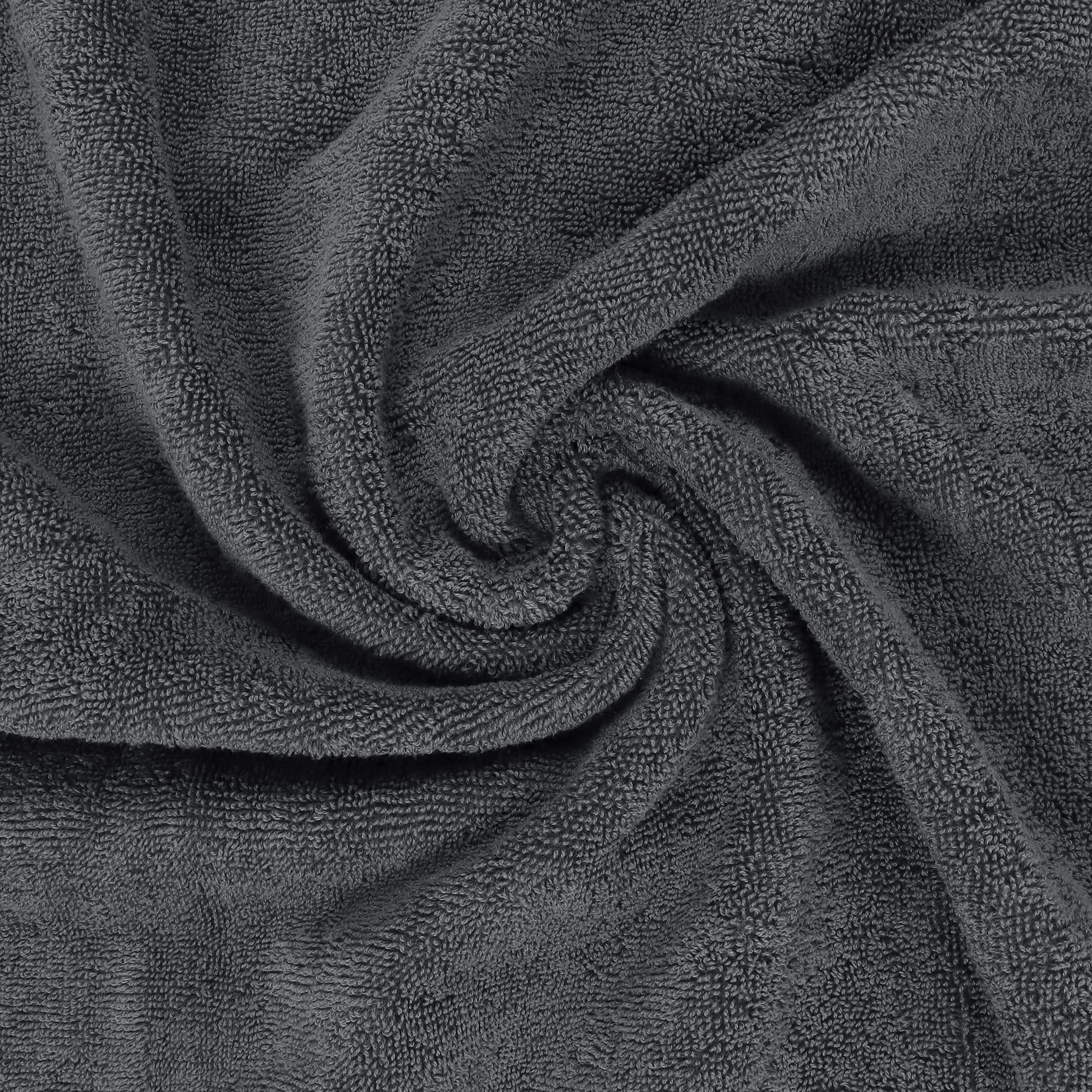 Utopia Towels, Set Di Asciugamani Da 8 pezzi, 2 Asciugamani Da Bagno, 2 Asciugamani a Mano e 4 Panni Da Lavare, Altamente Assorbente Per Bagno, Palestra, Hotel e Spa (Grigio)