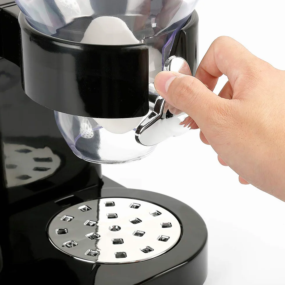 Doppio Dispenser per Cereali Cornflakes, Plastica, Dry Food Cereal Dispenser Double Canister, Clear Canister Fresh Candy Titanio Chicchi di Stoccaggio (Nero)