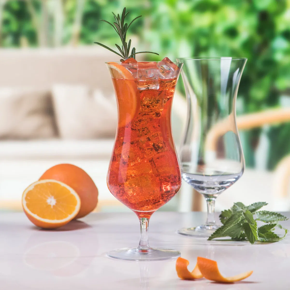 DIAMANTE Pina Colada - Coppia di bicchieri da cocktail grandi Hurricane - Set di 2 bicchieri da cocktail in cristallo di alta qualità in confezione regalo - 465 ml