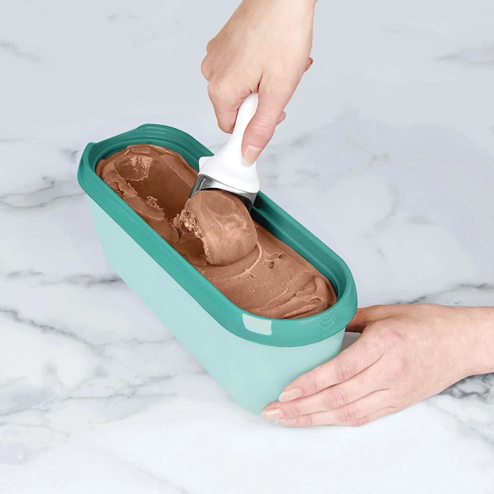 Tovolo Glide-A-Scoop - Vaschetta per gelato riutilizzabile, Tropical Breeze, ermetico, senza BPA, per gelato fatto in casa, compatta, lavabile in lavastoviglie (1,5 litri)