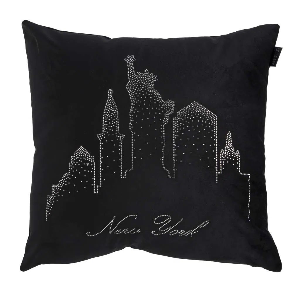 Federa cuscino ANTILO NY Luxury 15 Nero New York (45 x 45 cm)