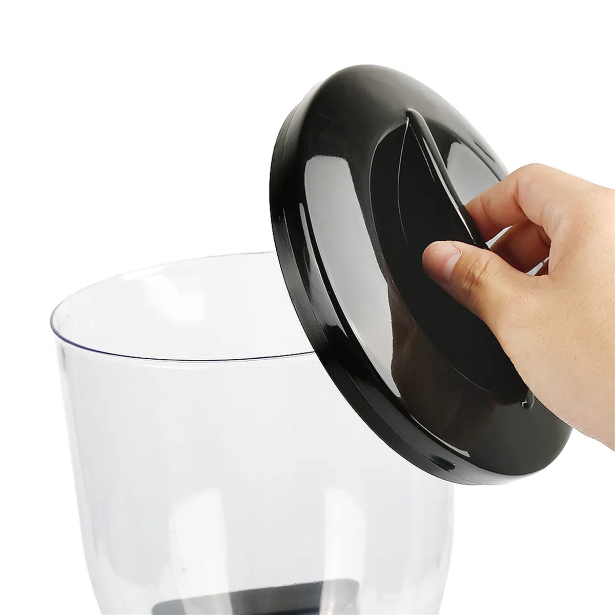 Doppio plastica Doppio dispenser per cereali Cornflakes, dispenser per cereali, cereali, Dry food Cereal dispenser double canister, Clear canister Fresh Candy titanio chicchi di stoccaggio (Nero)