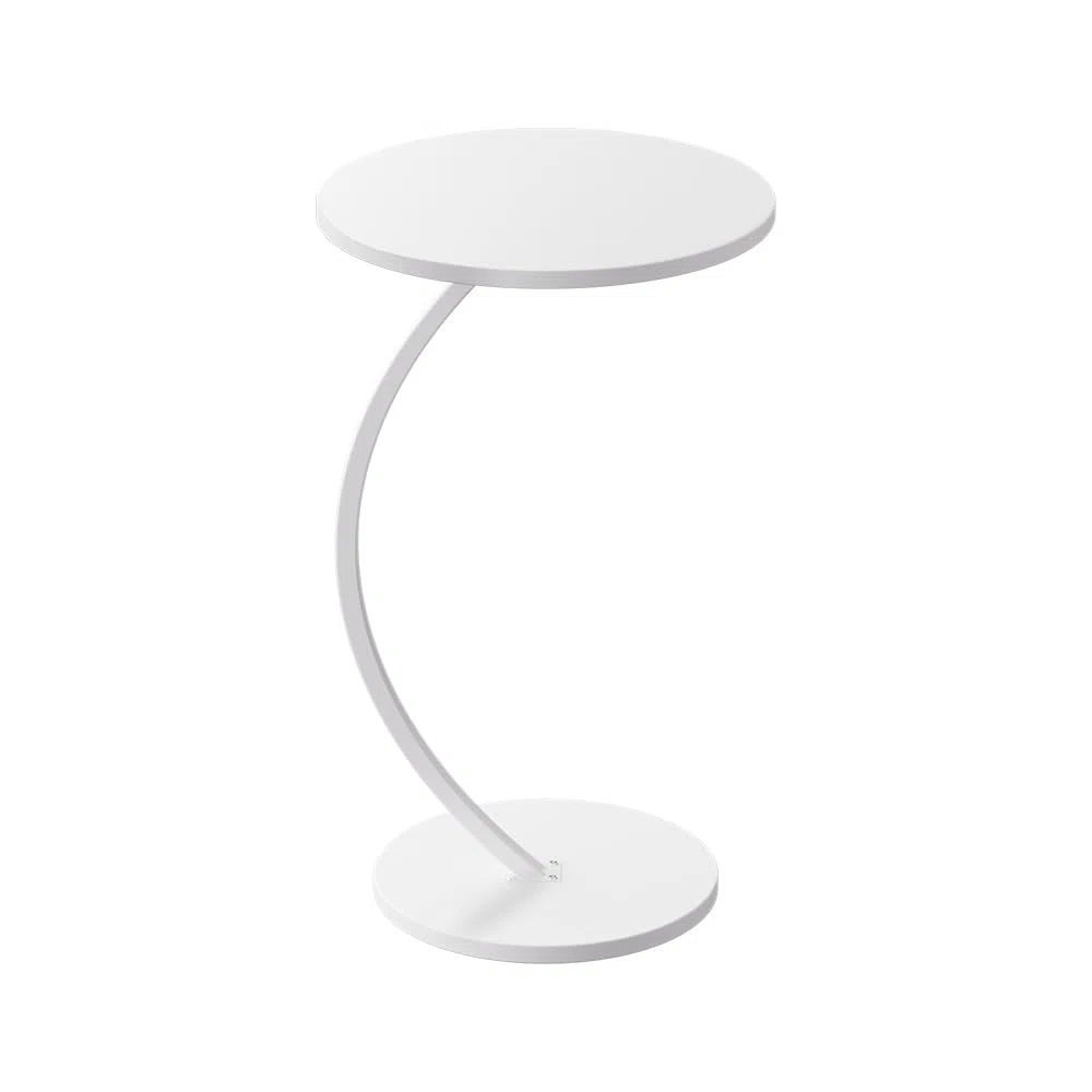 Vicco Tavolino da caffè Alvio, Bianco, 40 x 60 cm, utilizzabile come superficie d’appoggio per soggiorno o camera da letto