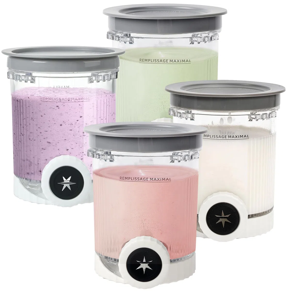 Contenitori per Ninja Creami Swirl Pinte e coperchi, contenitore per ghiaccio compatibile NC700 701 NC701Q CN701CO Ninja Creami Swirl Pinte, BPA Free e lavabile (4 pezzi)