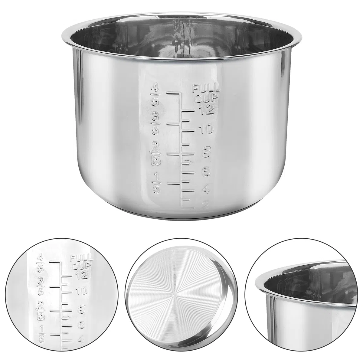 Linkidea - Ciotola Interna in Acciaio Inox per cuociriso, Compatibile con i Modelli Instant Pot PPC770 e PPC771; Lavabile in lavastoviglie, Senza Rivestimento