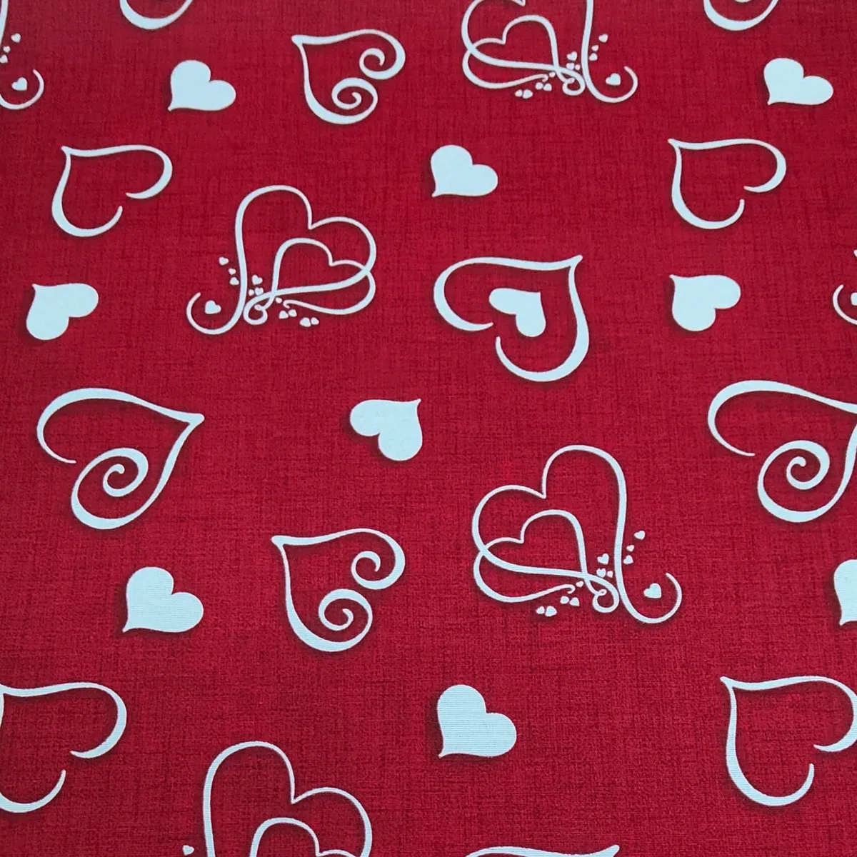 Cuscini Sedia Con Fascia Elastica (set da 6) Fantasia Cuori Imbottito Sfoderabili 40x40 (Bordeaux)