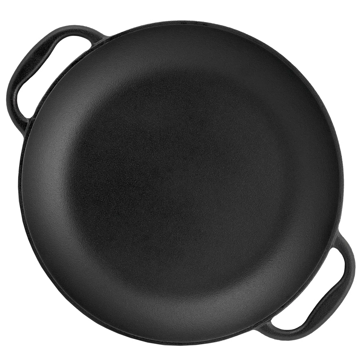 BBQ-Toro Padella tradizionale per paella per 6 persone, Ø 36 cm, in ghisa con manici, già stagionata, per barbecue, fornelli a gas ed elettrici