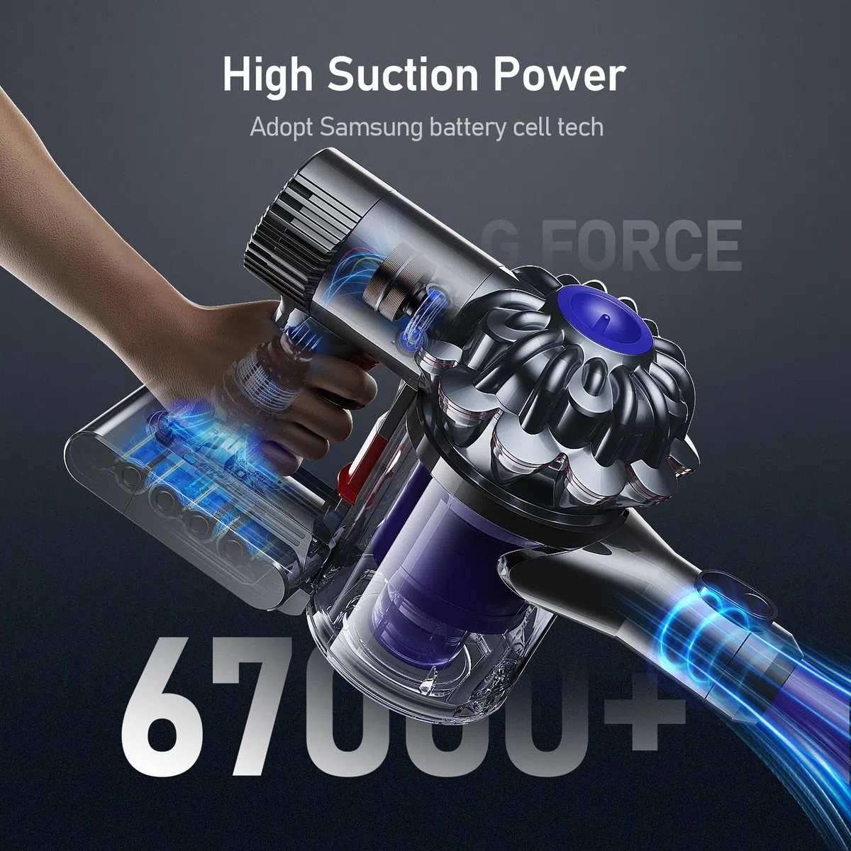 Keenstone Batteria per Dyson V7, 8000mAh 21.6V con Filtri 3PCS, Adatto per SV11 Trigger V7 Allergy Animal Motorhead Pro Car + Boat Fluffy Mattres Aspirapolvere
