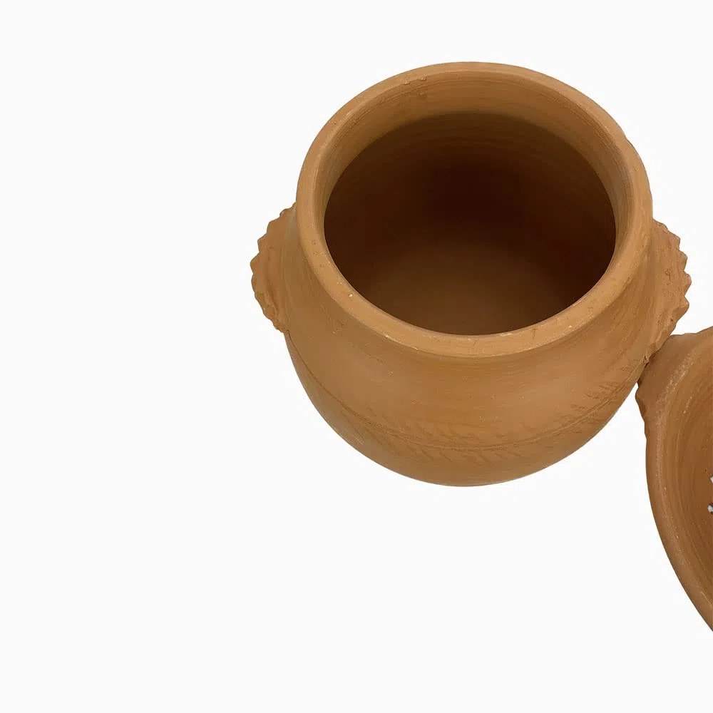Couscussiera marocchina in Terracotta Naturale cm 30 * 27*h35
