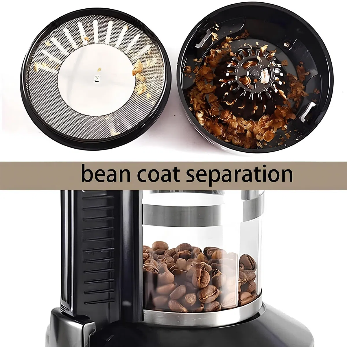 Tostatrice for Chicchi di caffè, tostatrice for caffè, tostatrice for Chicchi di caffè elettrica Professionale, Macchina for tostare Il caffè ad Aria con Timer, velocità del Vento Regolabile