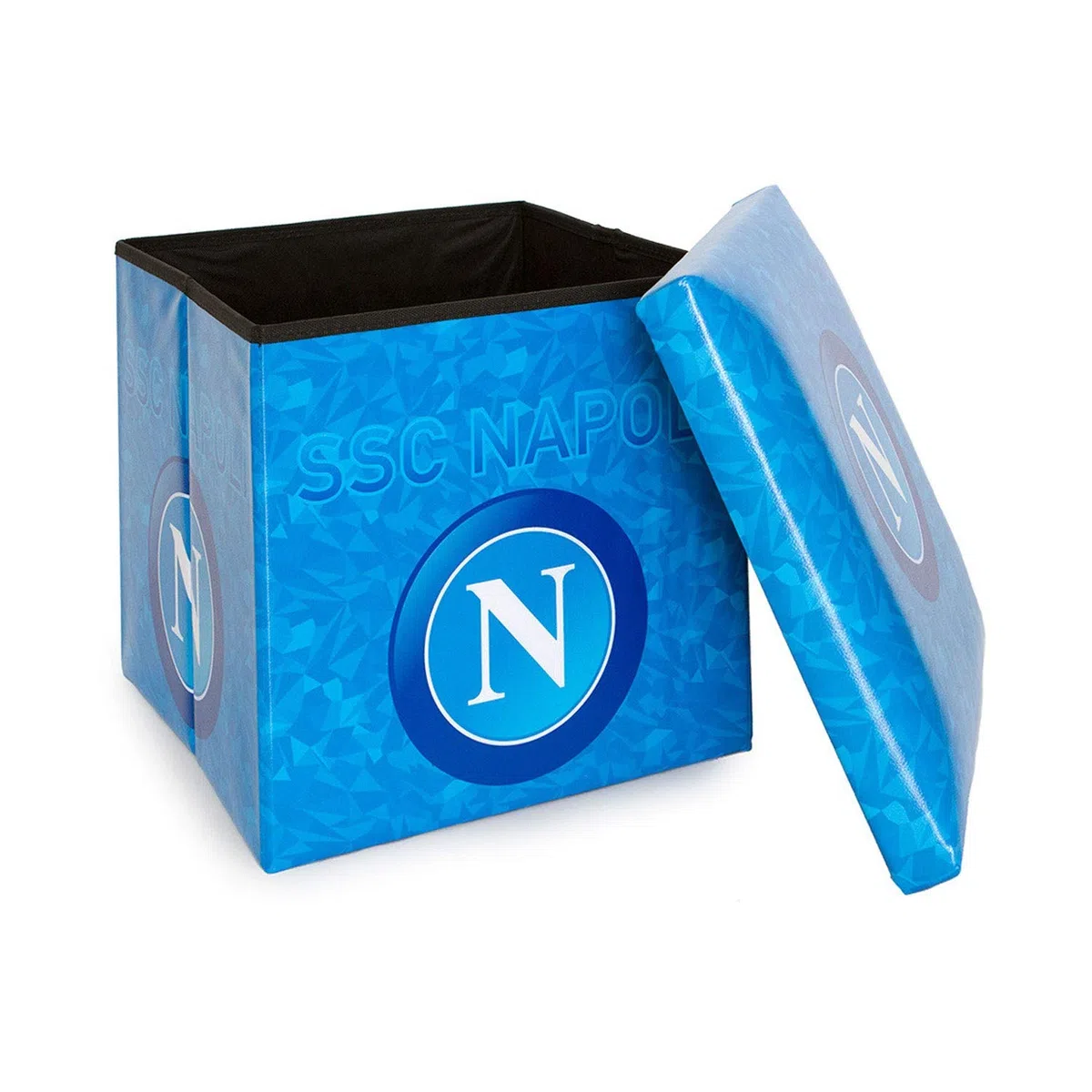 Kit Pouf puff contenitore poggiapiedi sgabello napoli + Cuscino arredo napoli ufficiale