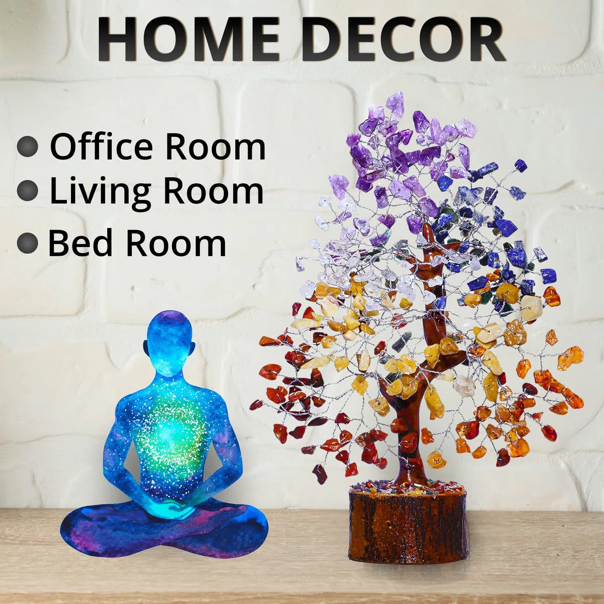 ANAYA AGATE Albero di cristallo dei 7 chakra, regalo di compleanno per donne, albero della vita, sorella, regalo di compleanno, decorazione per la camera e la casa, regalo per mamma, sua energia