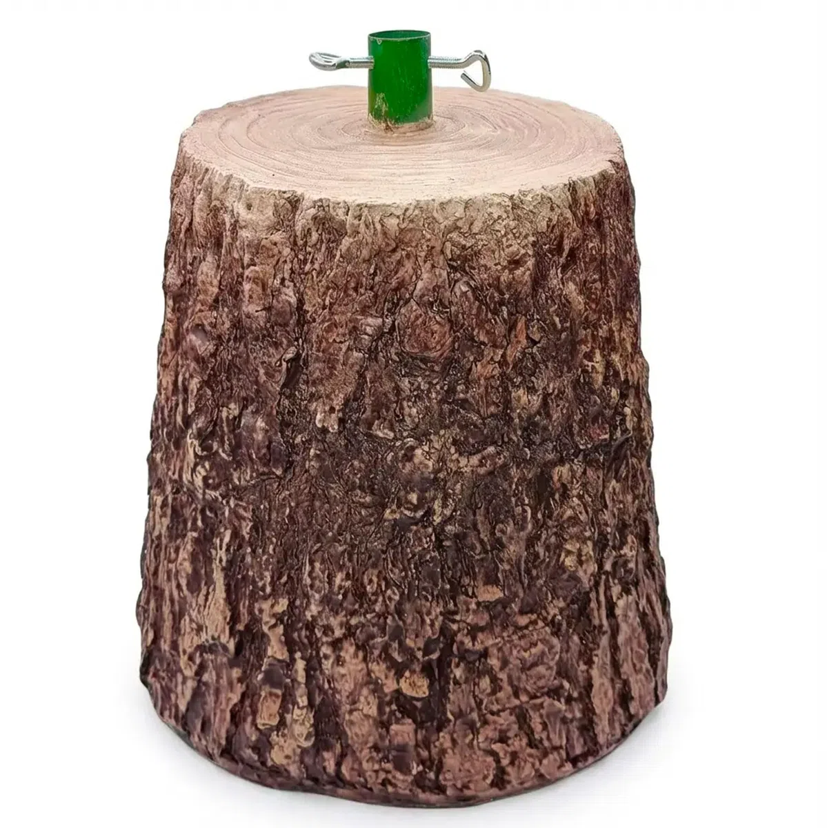 081 Store - Base Albero di Natale in Resina effetto Tronco Legno Naturale – Supporto Stabile e Realistico Ø32 mm, per Alberi fino a 180 cm – Decorazione Natalizia Elegante 33x24x19 cm