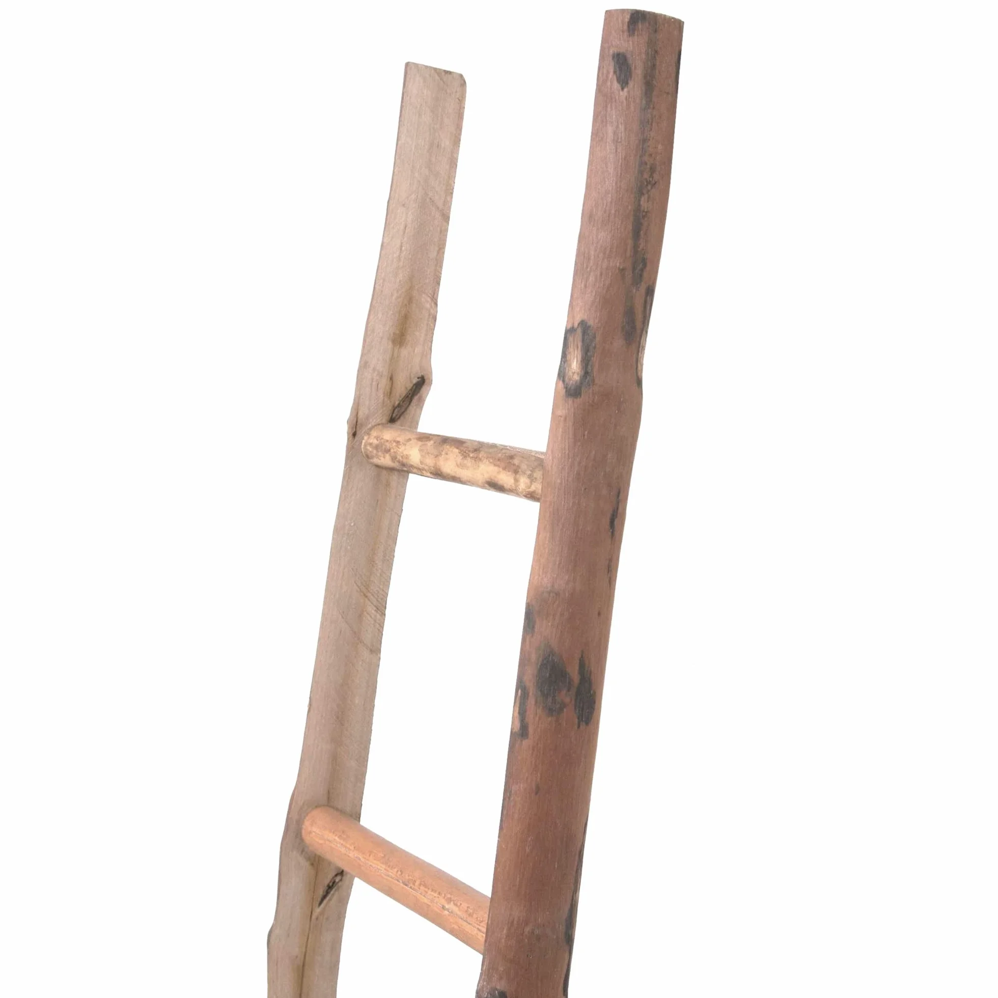Biscottini Scaletta porta asciugamani bagno 150x8x40 - Scala Decorativa in Legno - Scala portasciugamani - Scaletta legno appendi asciugamani - Scaletta portasciugamani da parete Metallo, Bambu