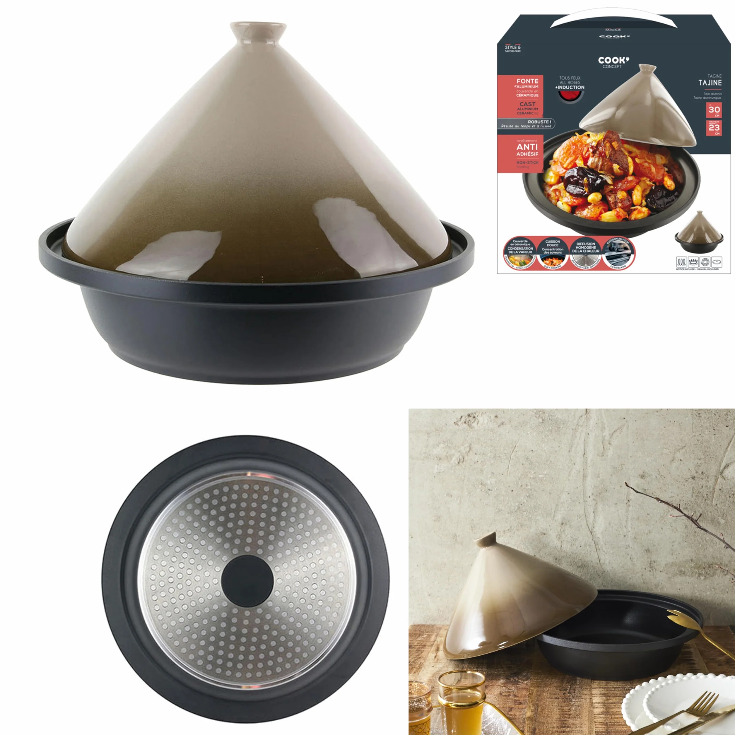 COOK CONCEPT Tajine Ad Induzione, Taupe