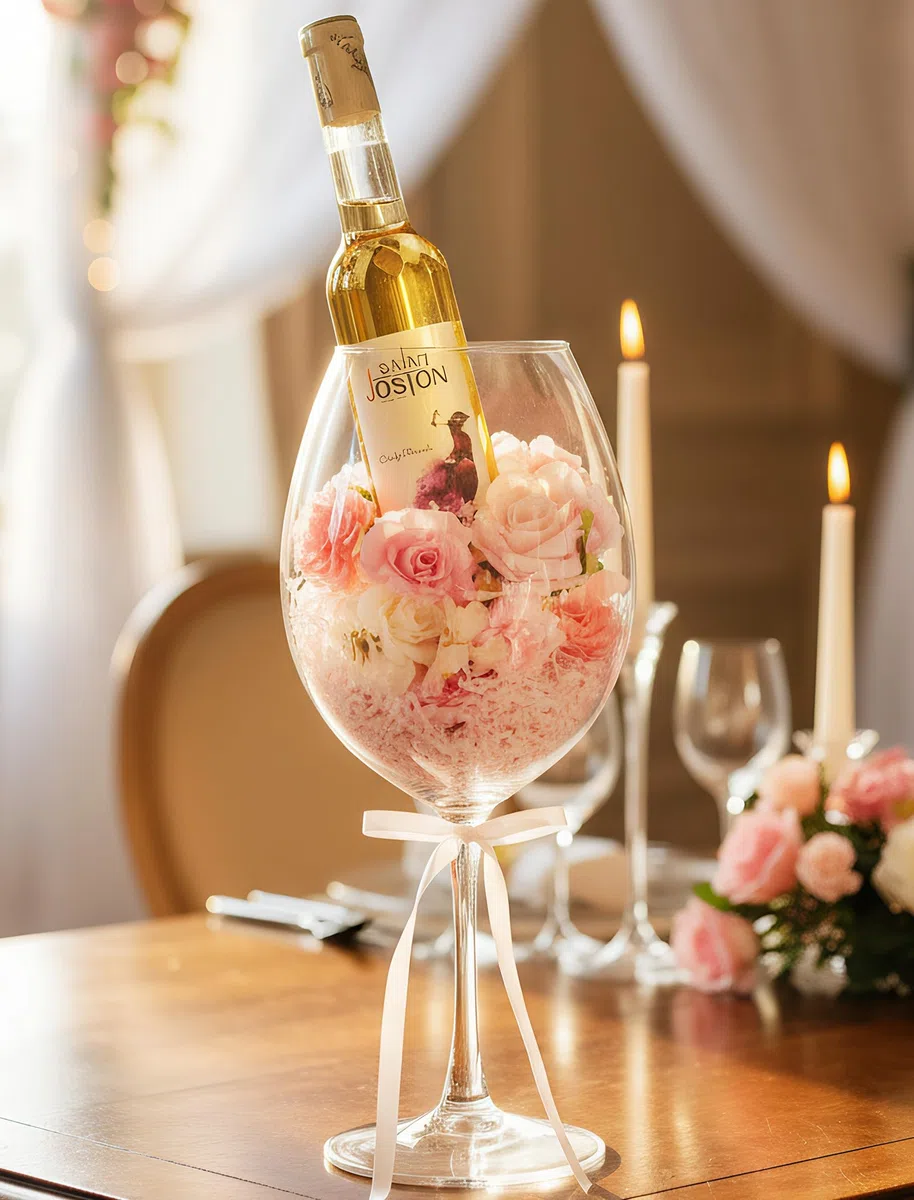 NiHome Bicchiere da vino gigante soffiato a mano da 2400 ml per celebrazioni e riunioni, 15 "alto 4.5" bocca design italiano grande capacità cristallo temware, elegante vetro senza piombo ecologico