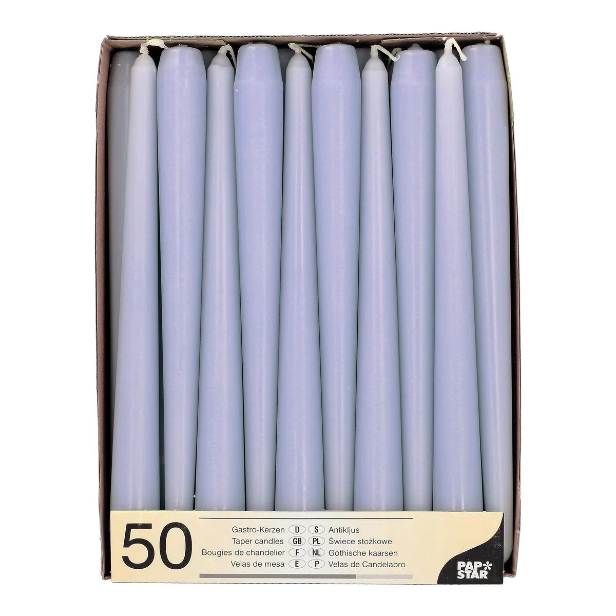 PAPSTAR 50 candele Ø 2,2 cm · 25 cm lilla
