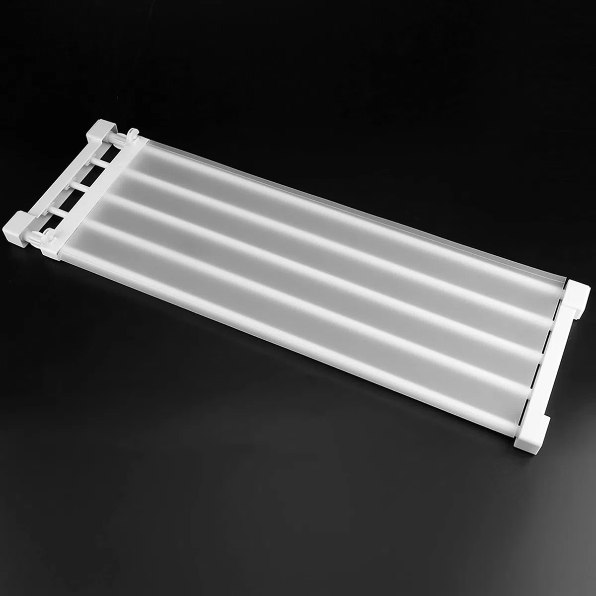 lyrlody Scaffale Telescopico per Armadio, Ripiano divisorio per Guardaroba per Armadio o Guardaroba, Regolabile, 24 x 73.2-128 cm, Bianco