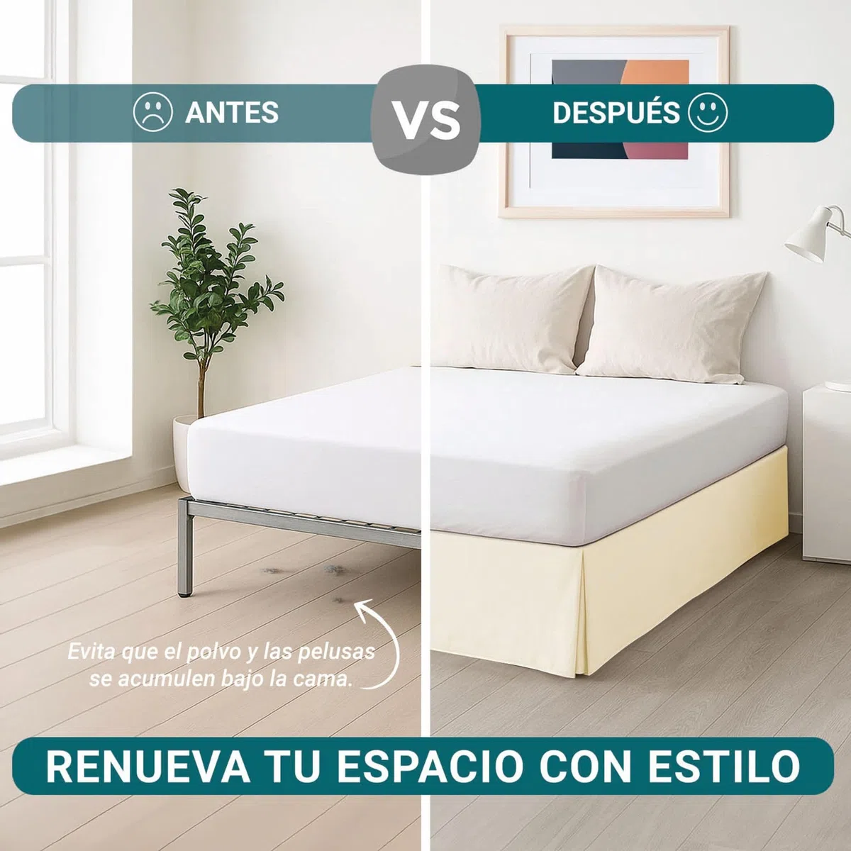 ECOMMERC3 | Fodera per struttura letto da 160 dimensioni per lettino da 160 x 190/200 cm - Copriletto beige vestibilità antiscivolo e traspirante 100% Made in Spain