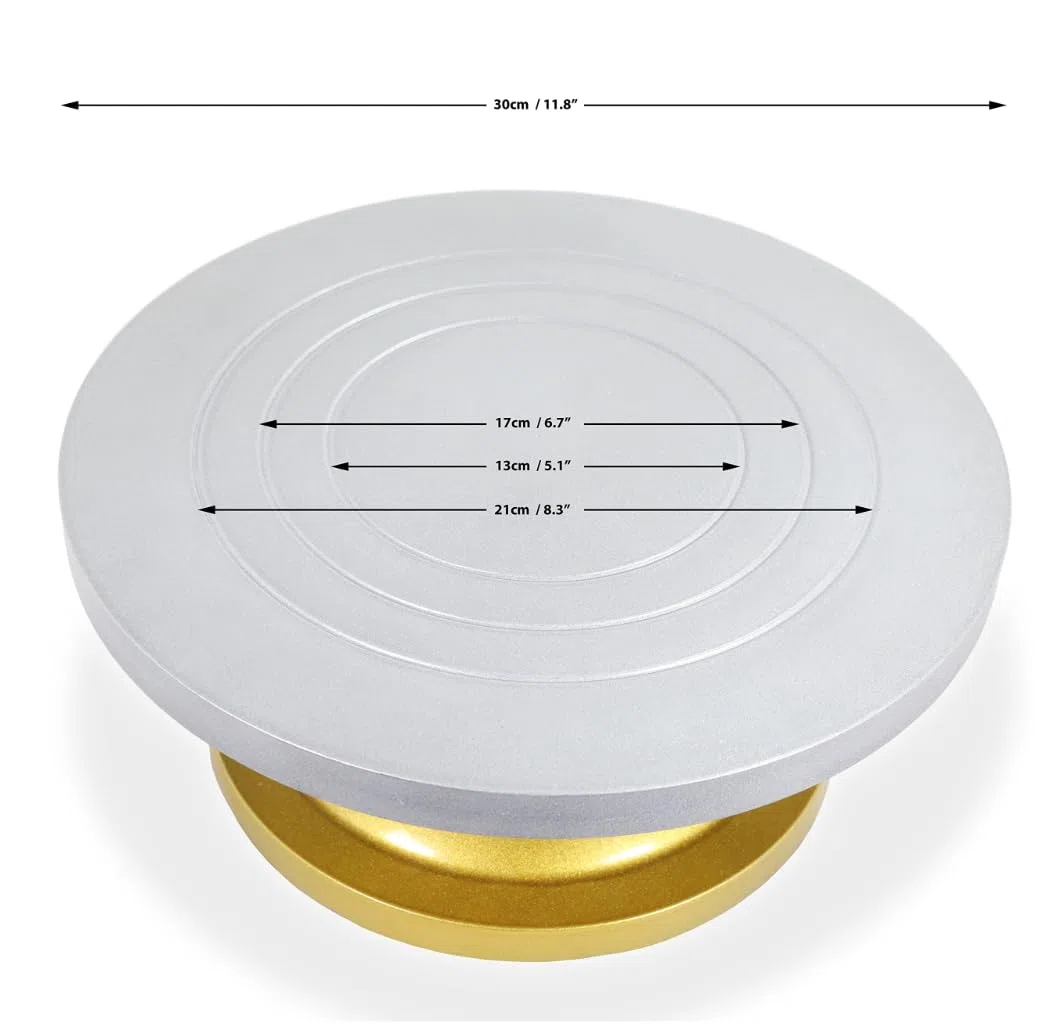 IRSTBL - Ruota per scolpire 30,5 cm – Ruota girevole in plastica resistente con cuscinetti in acciaio e base antiscivolo – Ceramica, modellismo – Include set di 8 attrezzi per argilla