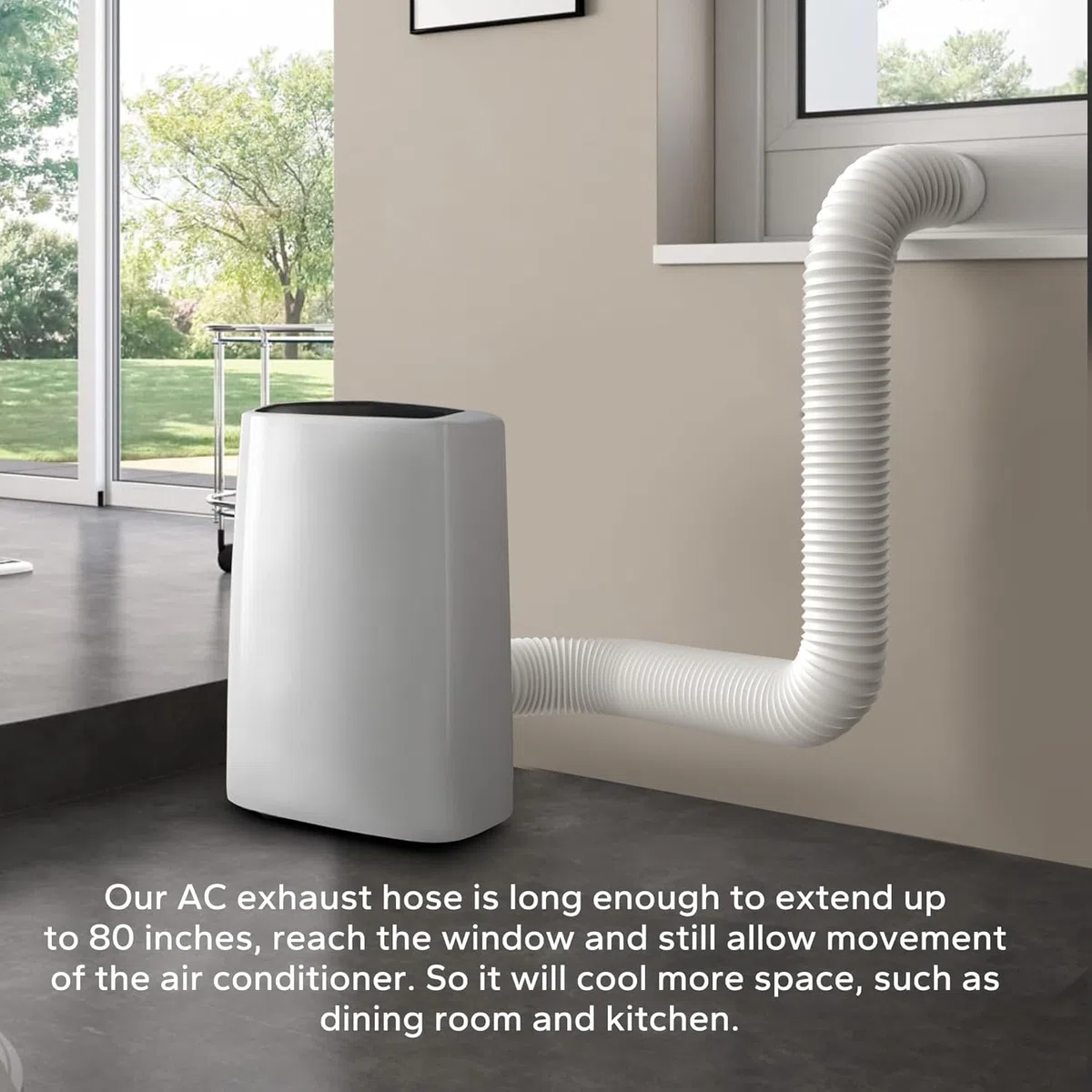 LINGKY Tubo di Scarico PVC Ø150mm 3m Tubo di Ventilazione Flessibile con Filettatura Antioraria, per esempio per impianti di climatizzazione, asciugatrice, cappa aspirante
