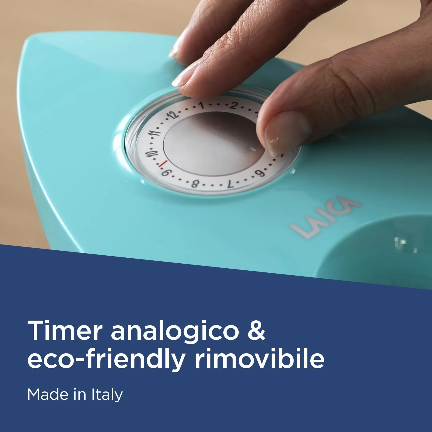 LAICA MikroPLASTIK-STOP Caraffa Filtrante - 3L - Azzurro - con 1 Filtro bi-flux e 1 Filtro MikroPLASTIK-STOP, Preserva i sali minerali e Riduce le microplastiche - Timer analogico - Made in Italy