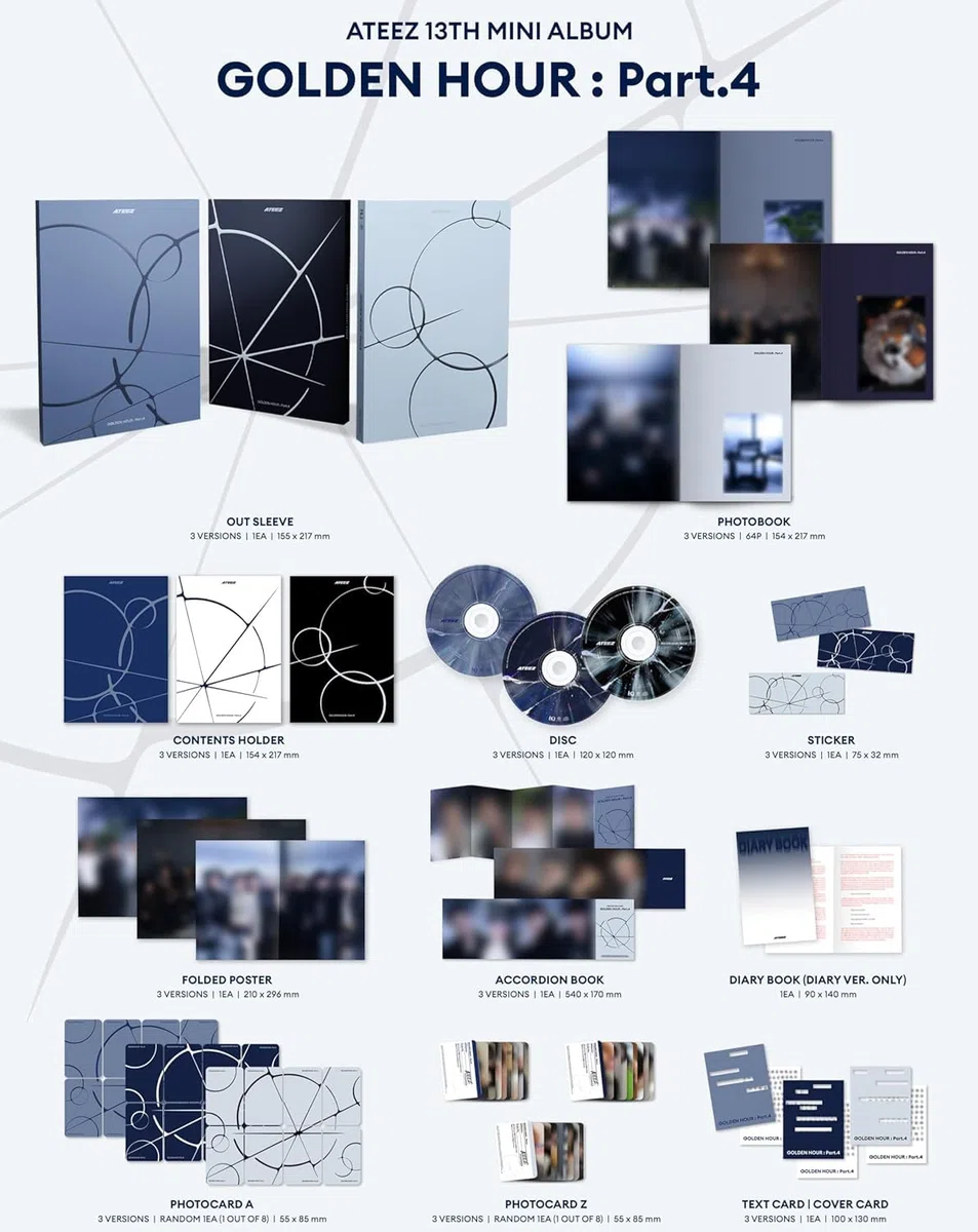 A-TEEZ [GOLDEN HOUR : Parte.4] 13° Mini Album (Ver. Z)