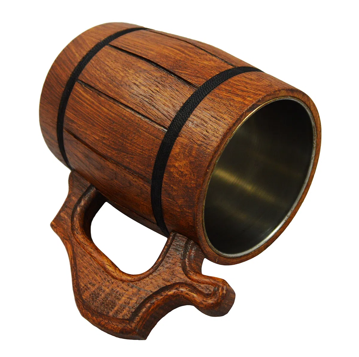 415/5 000 Wyniki tłumaczenia Tłumaczenie Wooden World - Boccale da birra in legno di quercia marrone - Regalo per la festa del papà molto solido per uomo 500 ML 1 pinta - M11