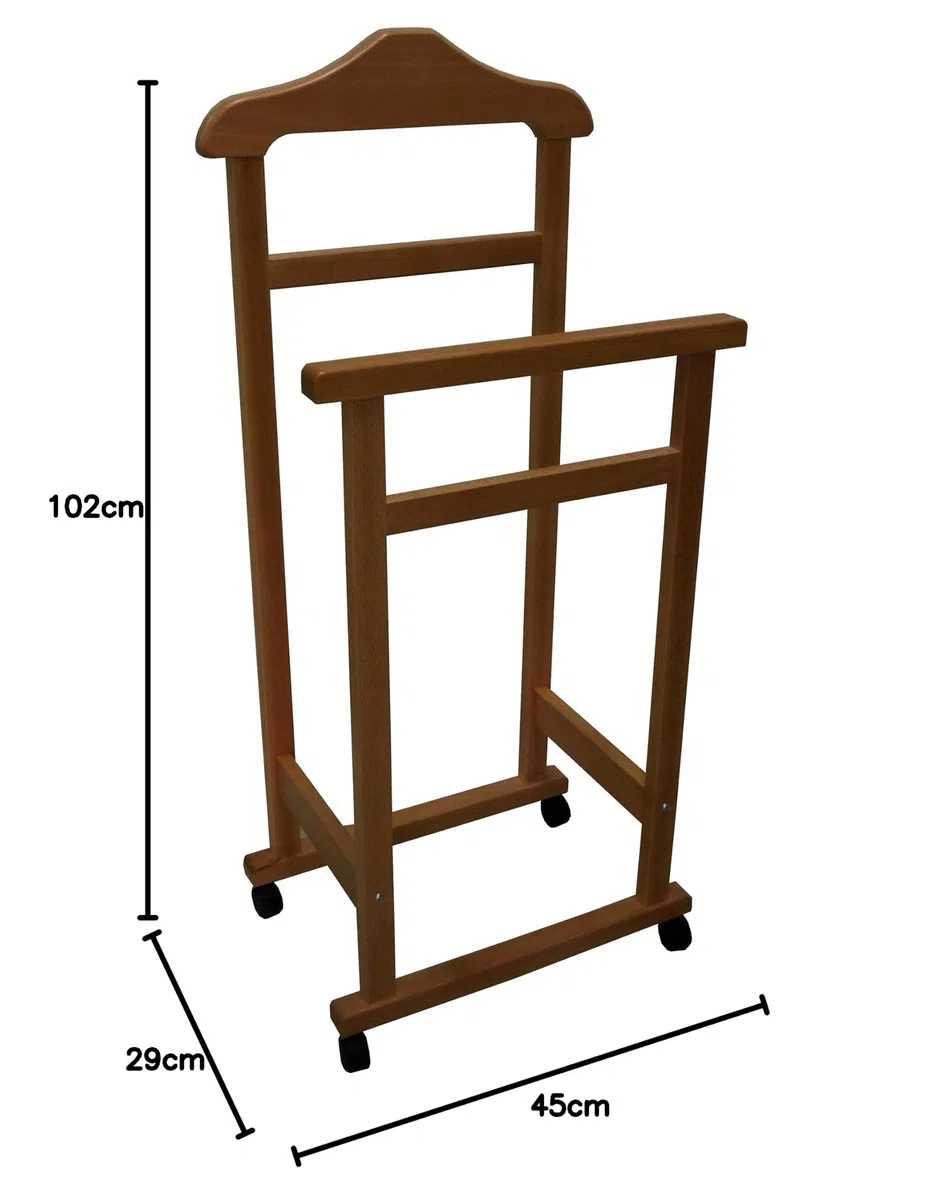 SF SAVINO FILIPPO Appendiabiti Indossatore Porta Abiti in legno Noce marrone per camera vestiti