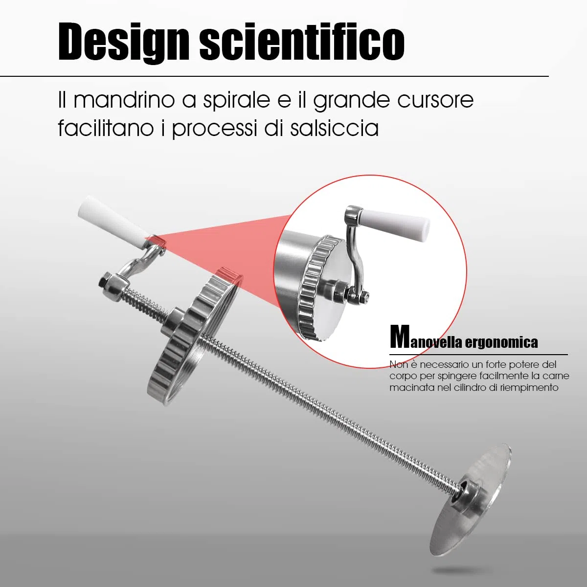 COSTWAY 2,5kg Insaccatrice per Salsiccia, Macchina per la Produzione di Salsicce, Insaccatrice Manuale, con 3 Tubi di Riempimento