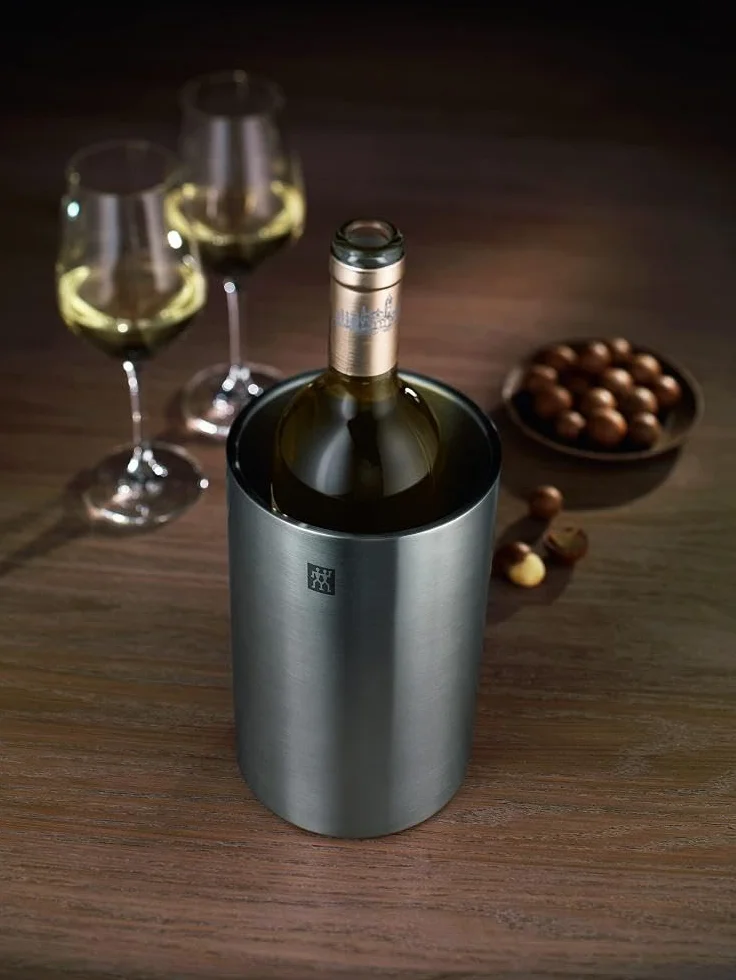 Refrigeratore per vino a doppia parete ZWILLING Sommelier, 21,6 x 11 x 19 cm, acciaio inossidabile, argento