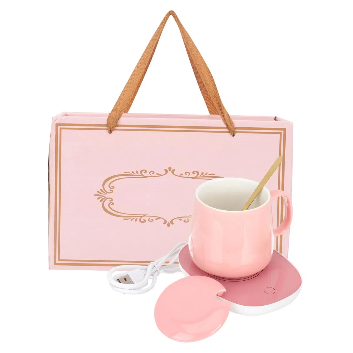 UPKOCH 1 Set Tazza Di Riscaldamento Automatico Espresso Riscaldatore In Ceramica Scaldacandela Elettrico Caffè Piatto Più Caldo Bevanda Piastra Più Calda Latte Più Caldo Pad Ceramica