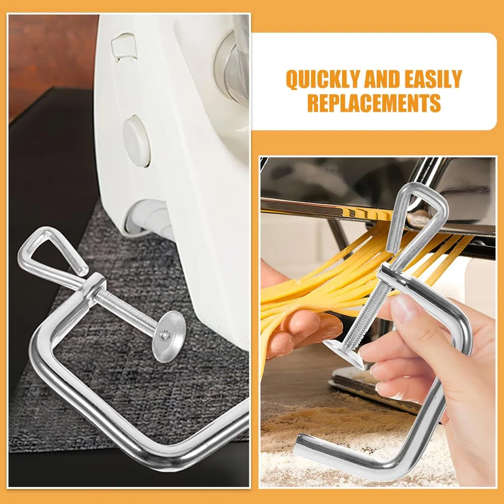Amosfun Clip Di Fissaggio Per Macchina Per La Pasta Manuale 6.10X2.76X0.39In Accessorio Di Ricambio Per Macchine Per La Pasta Confezione Da 2 Pezzi Per Uso Domestico