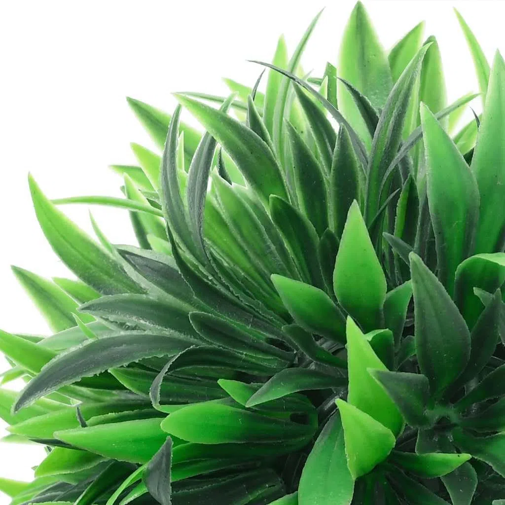 vidaXL Sfere di Bosso Artificiale con Luci LED 2 pz Verdi 20 cm, Arte topiaria della Palla Artificiale, Arte topiaria Artificiale del bosso, Palla di Scatola Artificiale