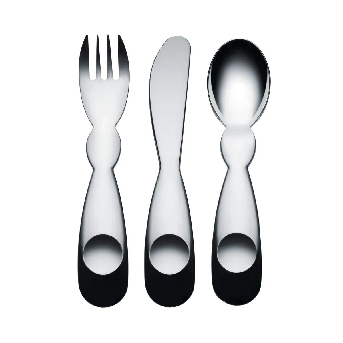 Alessi AM41S3 Alessini Set di Posate per Bambino in Acciaio Inossidabile 18/10, Lucido