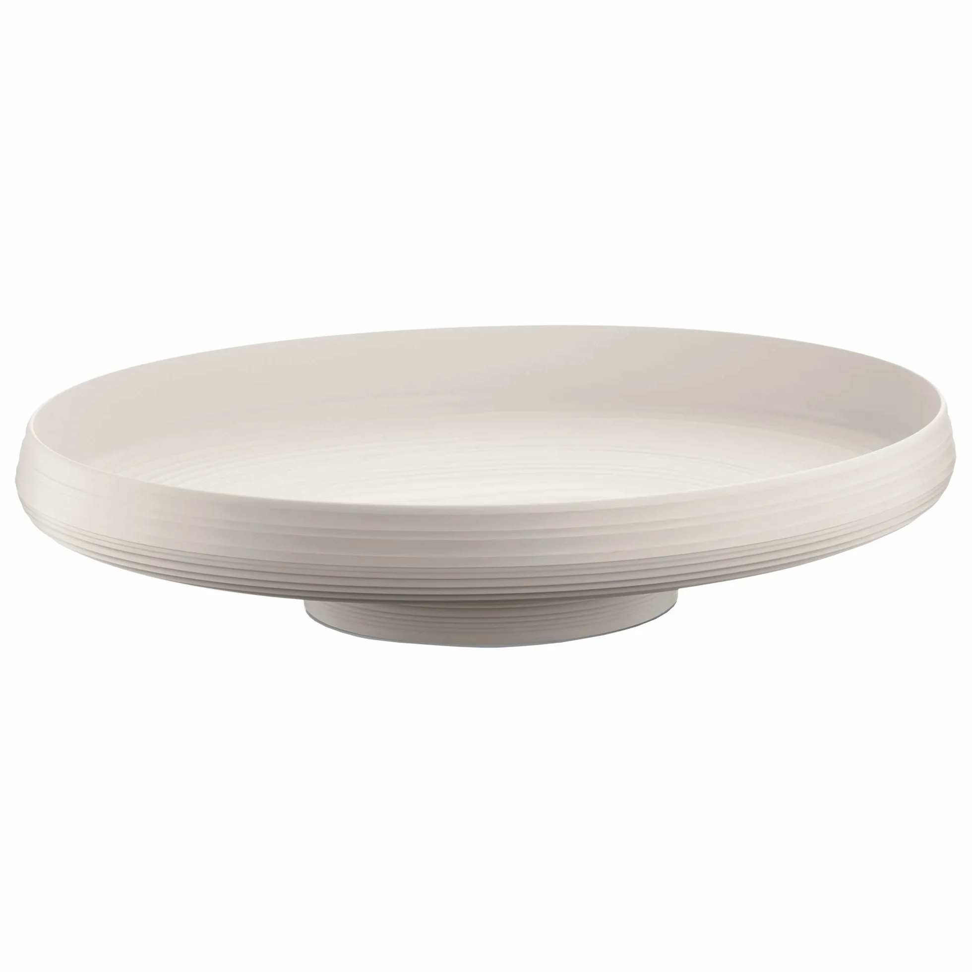 Guzzini - Tierra, ciotola/piatto frutta - 750ml, bianco latte, ovale 43 x 30x h8,9cm - 179700156, bianco