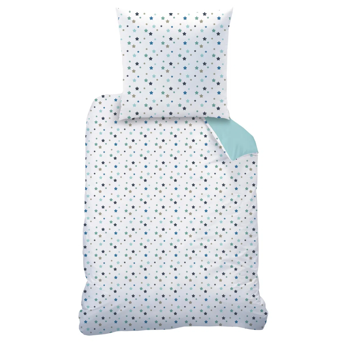 MTOnlinehandel Biancheria da letto Dragons 135 x 200 + 80 x 80 cm, biancheria da letto per bambini, 100% cotone, motivo reversibile, set di biancheria da letto per ragazzi, chiusura lampo, idea regalo