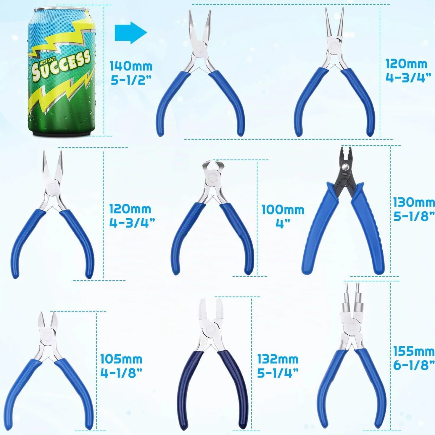 Shynek Set di 8 pinze per la creazione di gioielli, set di micro pinze per la creazione di gioielli
