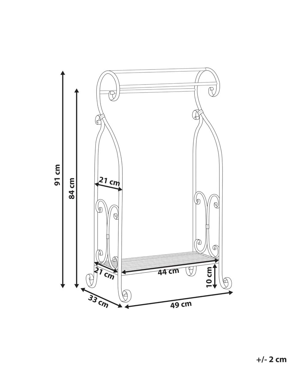 Porta asciugamani da bagno a 3 binari stile vintage nero