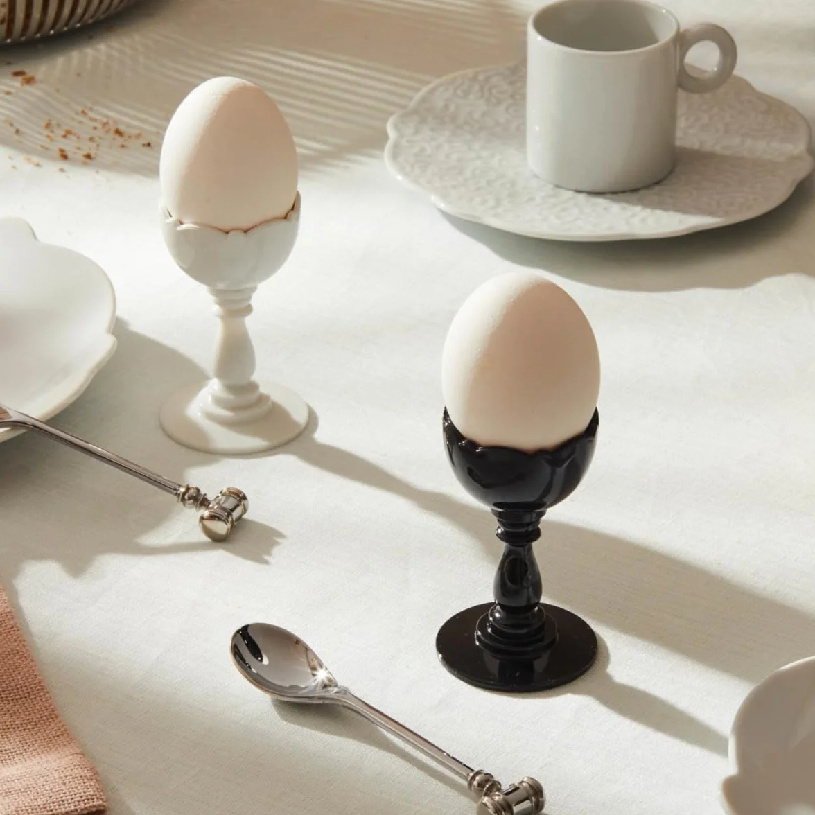 Alessi MW14SET W Dressed Portauovo, Acciaio Inossidabile 18/10/Resina Termoplastica, Bianco