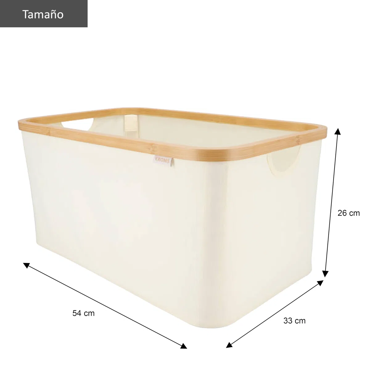 Cesto biancheria sporca pieghevole in bambù 45L – Beige - Leggero, stabile e salvaspazio – Cesta portabiancheria in bambù e cotone, traspirante e dal design moderno - Cestino bagno