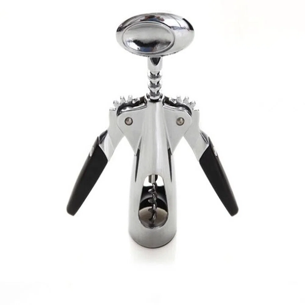 Apribottiglie Multifunzione in Acciaio Inox a Doppia Ala per Birra Birra all-in-One Cavatappi e Apri Maniglia in Metallo Apribottiglie cavatappi in Metallo