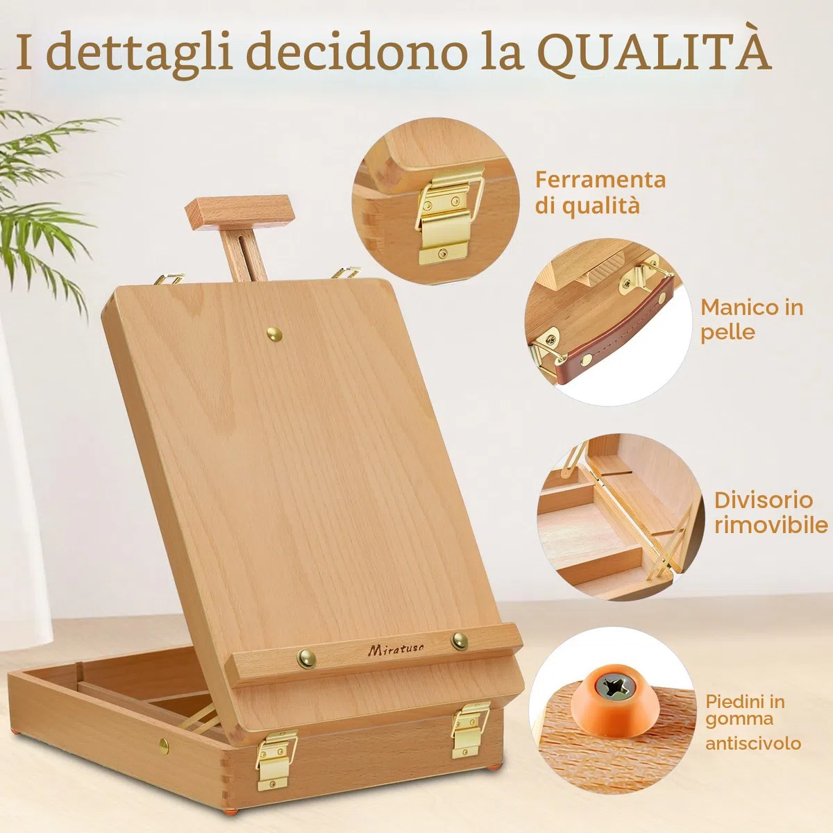 Cavalletto Pittura da Tavolo per Dipingere, Cavaletto d'arte Pieghevole con Altezza e Angolo Regolabili, Cavalletto da Tavolo Portatile è Adatto per Artisti, Principianti e Studenti