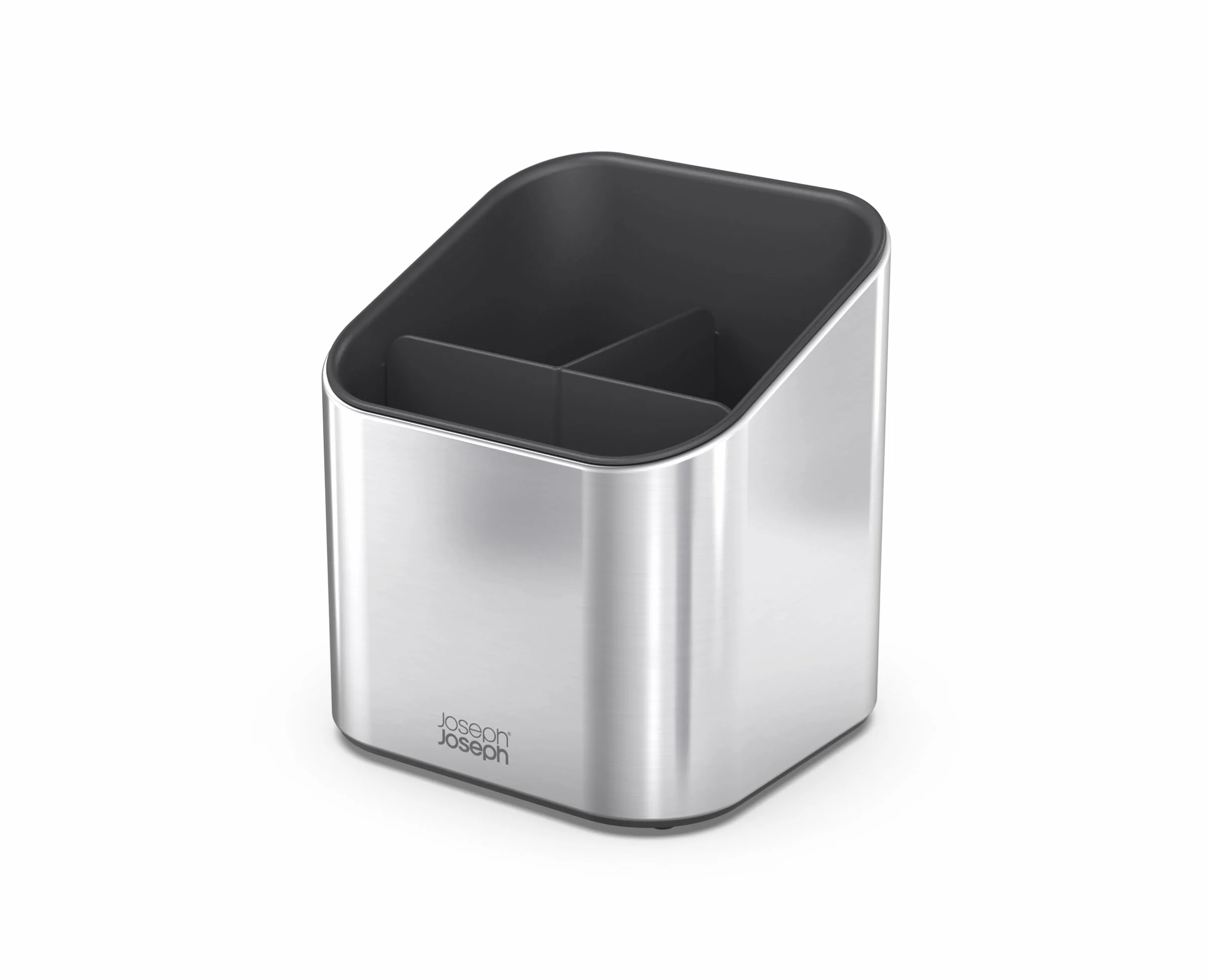Joseph Joseph Surface - Portautensili in acciaio inossidabile con ampia capacità, piedini antiscivolo e divisori, portautensili e gadget da cucina a prova di impronte digitali - Grigio