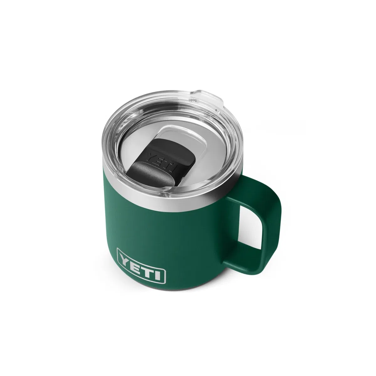 YETI Rambler Stackable Cup with Durasip Ceramic Lining, Vacuum Insulated Stainless Steel Cup with Magslider Lid, Black Forest Green, 10 oz (295 ml)