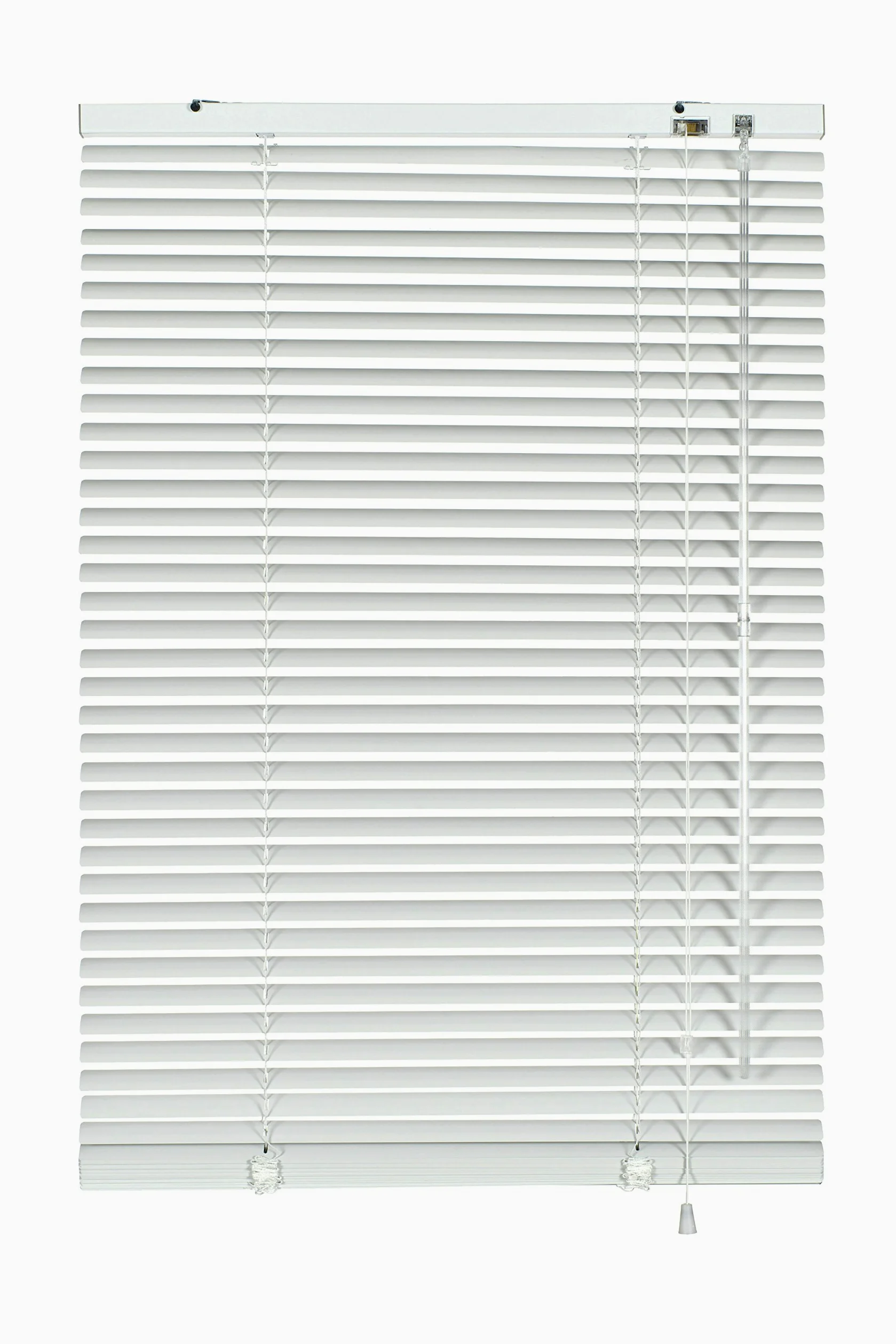 GARDINIA Veneziana in alluminio, Visibilità, Protezione dalla luce e ai raggi solari, Fissaggio al muro e al plafone, Kit di montaggio incluso, Bianco, 80 x 130 cm (LxA)