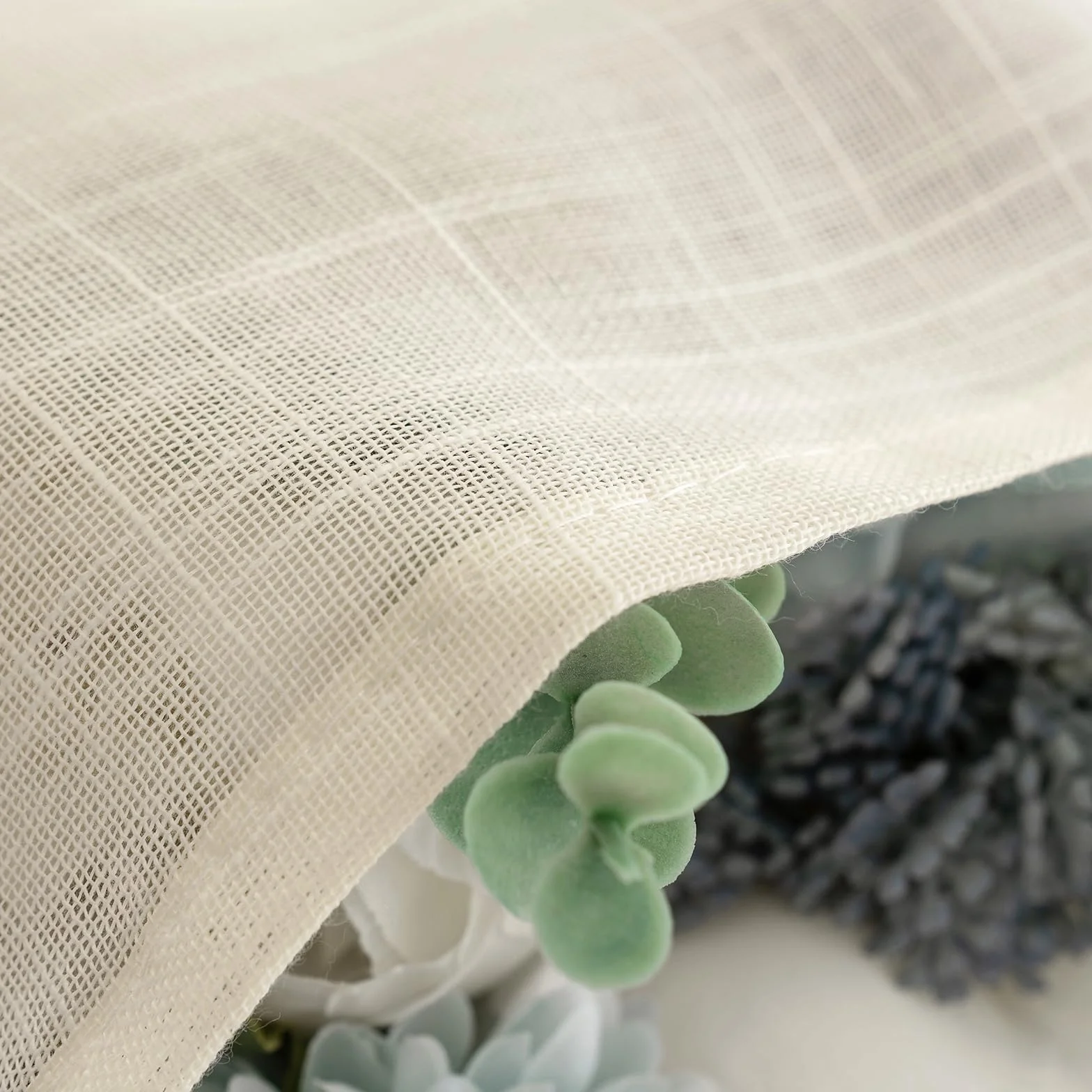 MIULEE Tende Lino Trasparenti Beige leggero con Occhielli, 2 Pannelli 140L x 260A cm - Tende Soggiorno & Camera da Letto Filtranti Luce per Interni