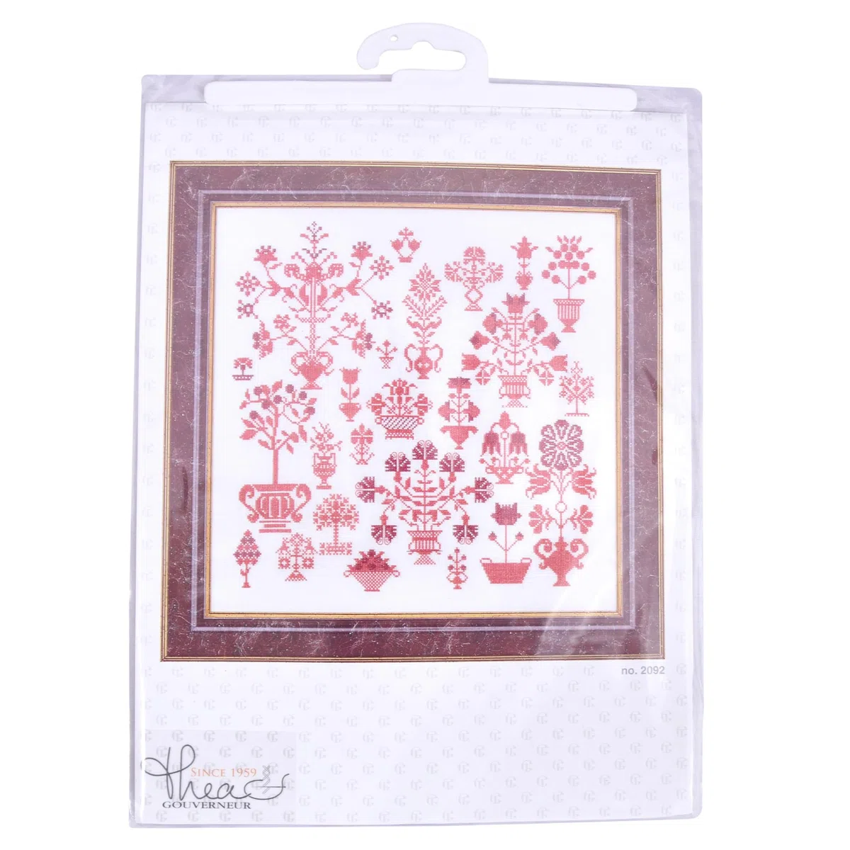 Thea Gouverneur 2092 a Fiori antichi Sampler on 18 Count Aida Punto Croce, 33-inch-by-33-inch