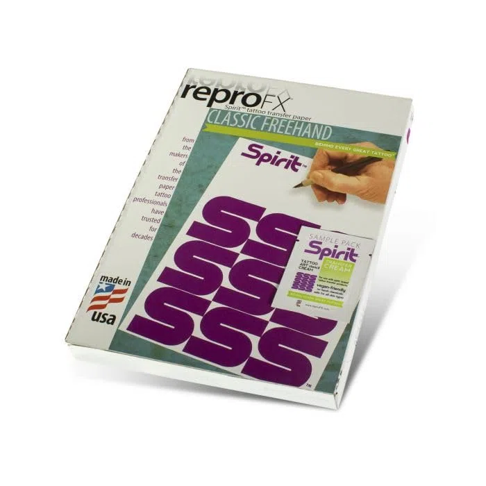 Carta trasferimento stencil spirit per tatuaggio Repro FX Freehand manuale 25 fogli