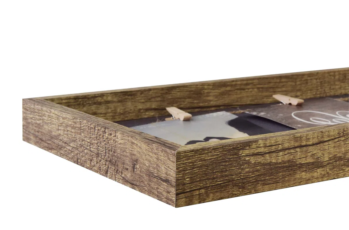 accent by nielsen Cornice per immagini appendini collage con mollette 4 foto da 9x13 cm, natura, 52x22 cm